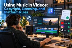 Using music in videos legally with copyright licensing, platform rules, and music rights