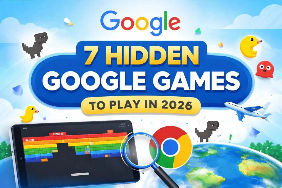 Play hidden Google games like Pac-Man, Atari Breakout, and Geo-Games in 2026, no downloads required.