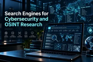 Cybersecurity search engines for OSINT research showing internet-facing infrastructure and digital assets