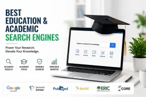 Best academic search engines in 2026 showing AI research tools, scholarly databases, and online research platforms