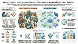 Comparision of AI genearted content with internet research