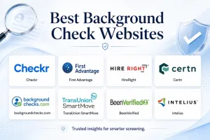 Best background check websites and services for 2027 comparison showing employment screening, people search, identity verification and public records research