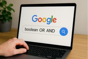 Boolean search operators AND, OR, NOT with examples for precise online research.