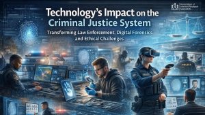 Technology transforming the criminal justice system through digital forensics, AI analytics, law enforcement innovation, and courtroom data systems