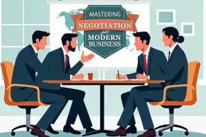 Business professional negotiating a deal using strategic communication and active listening skills in a corporate meeting