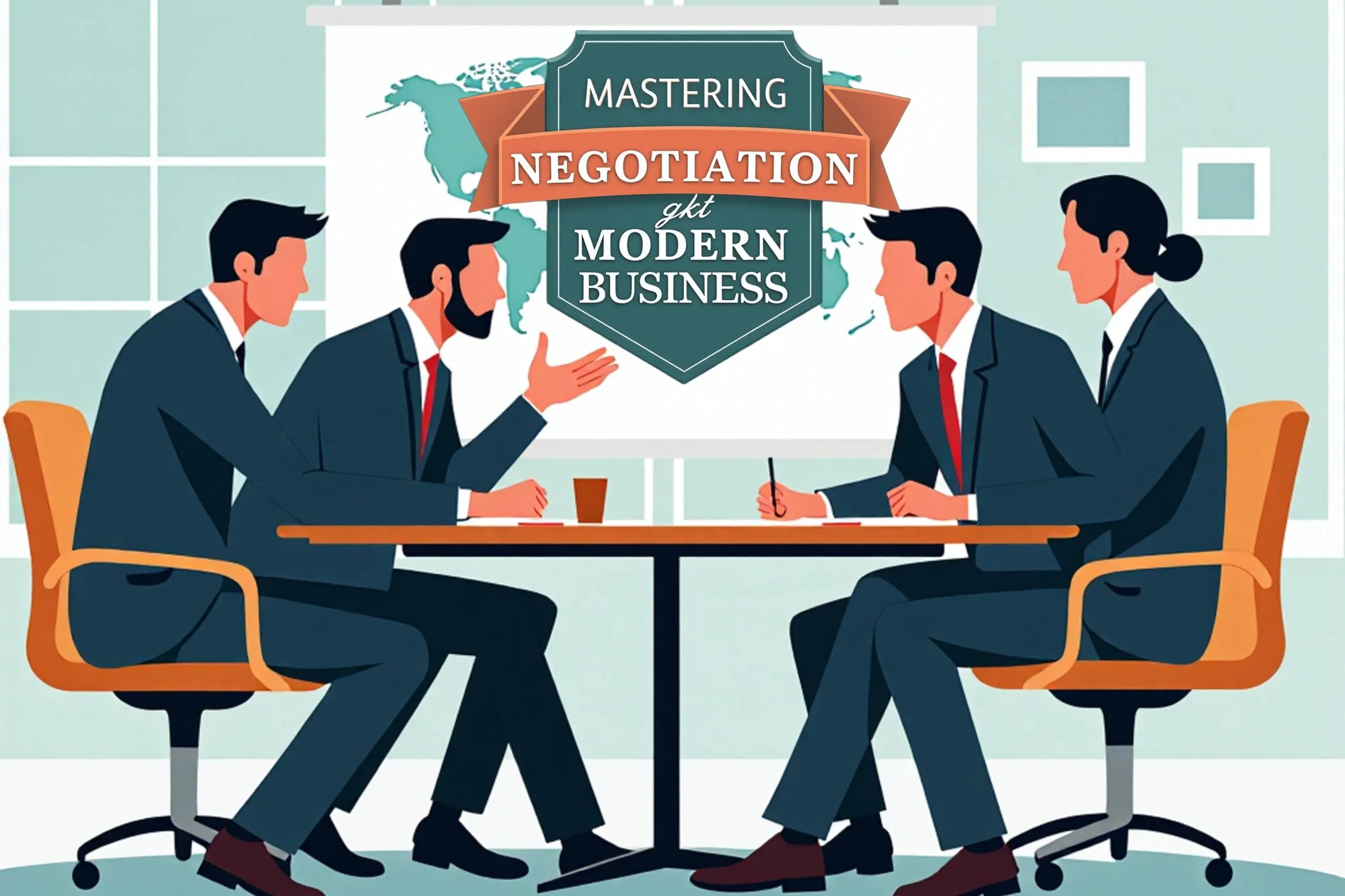 Business professional negotiating a deal using strategic communication and active listening skills in a corporate meeting