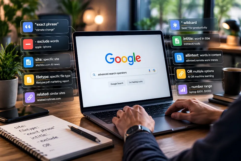 Google advanced operators cheat sheet
