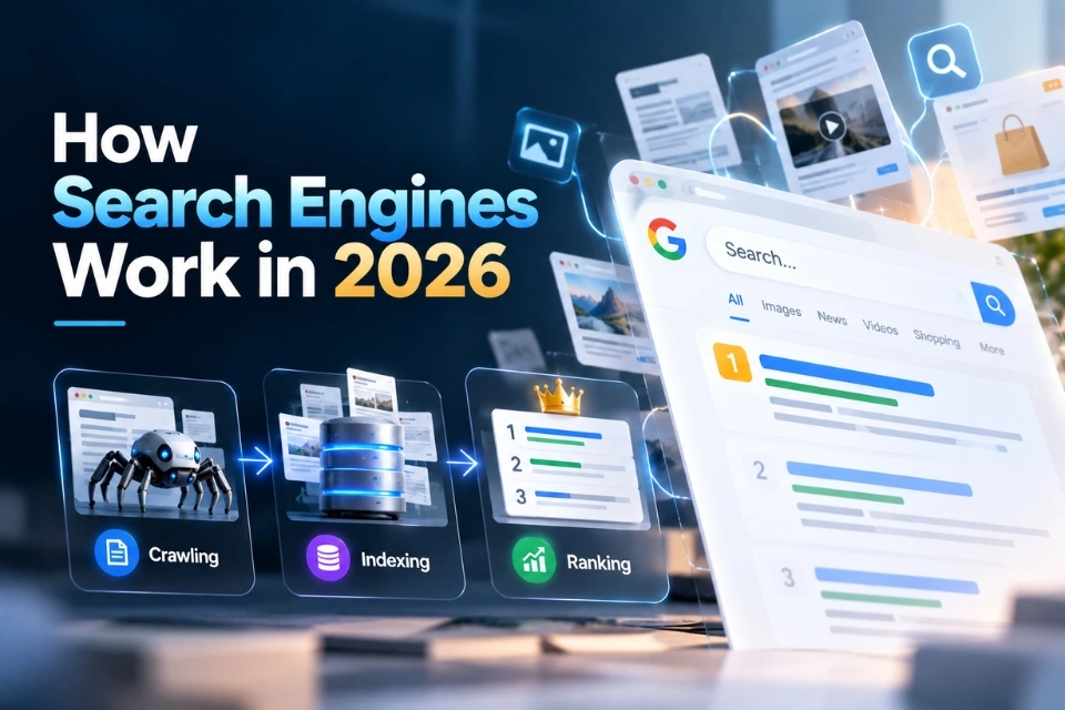How search engines work in 2026 from crawling and indexing to ranking and AI search